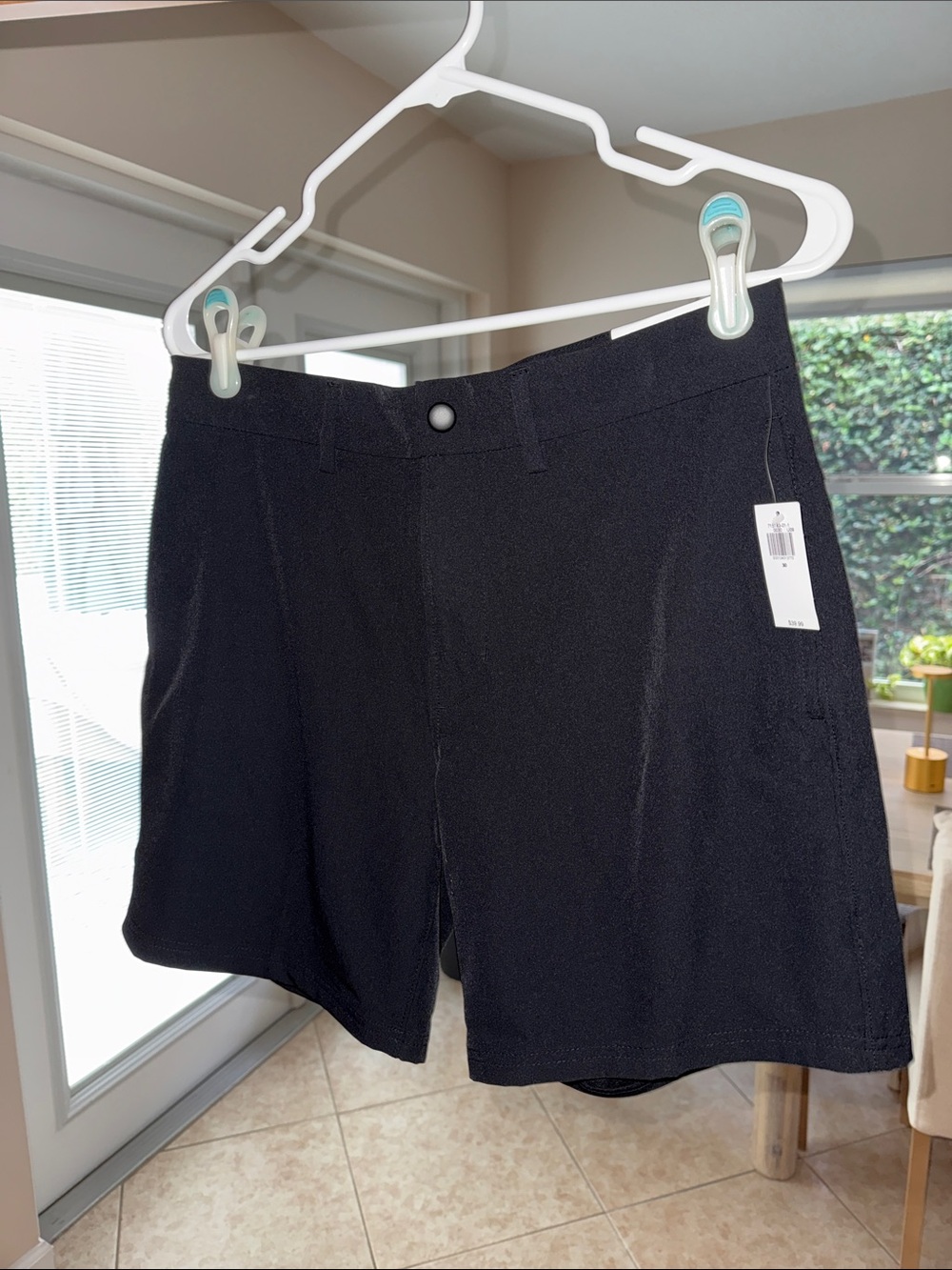 Old Navy Black Men’s Flat-Front Stretch Shorts